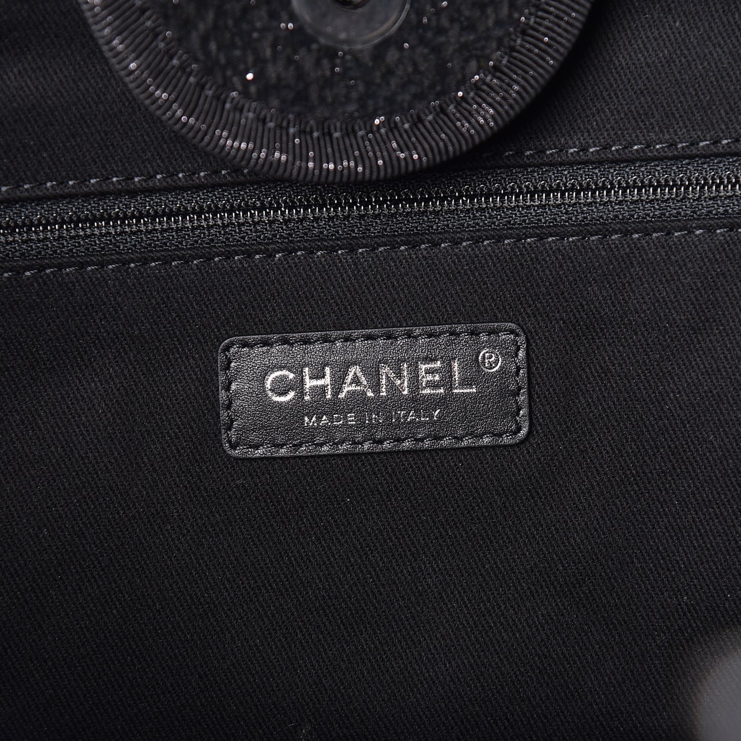 Lurex Boucle Medium Deauville Tote Black