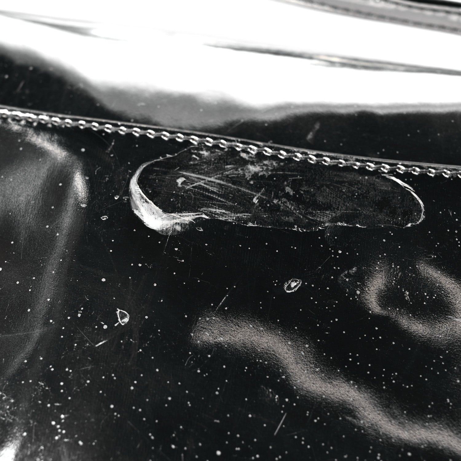 Prada Spazzolato Cleo Flap Shoulder Bag Argento 16 of 16