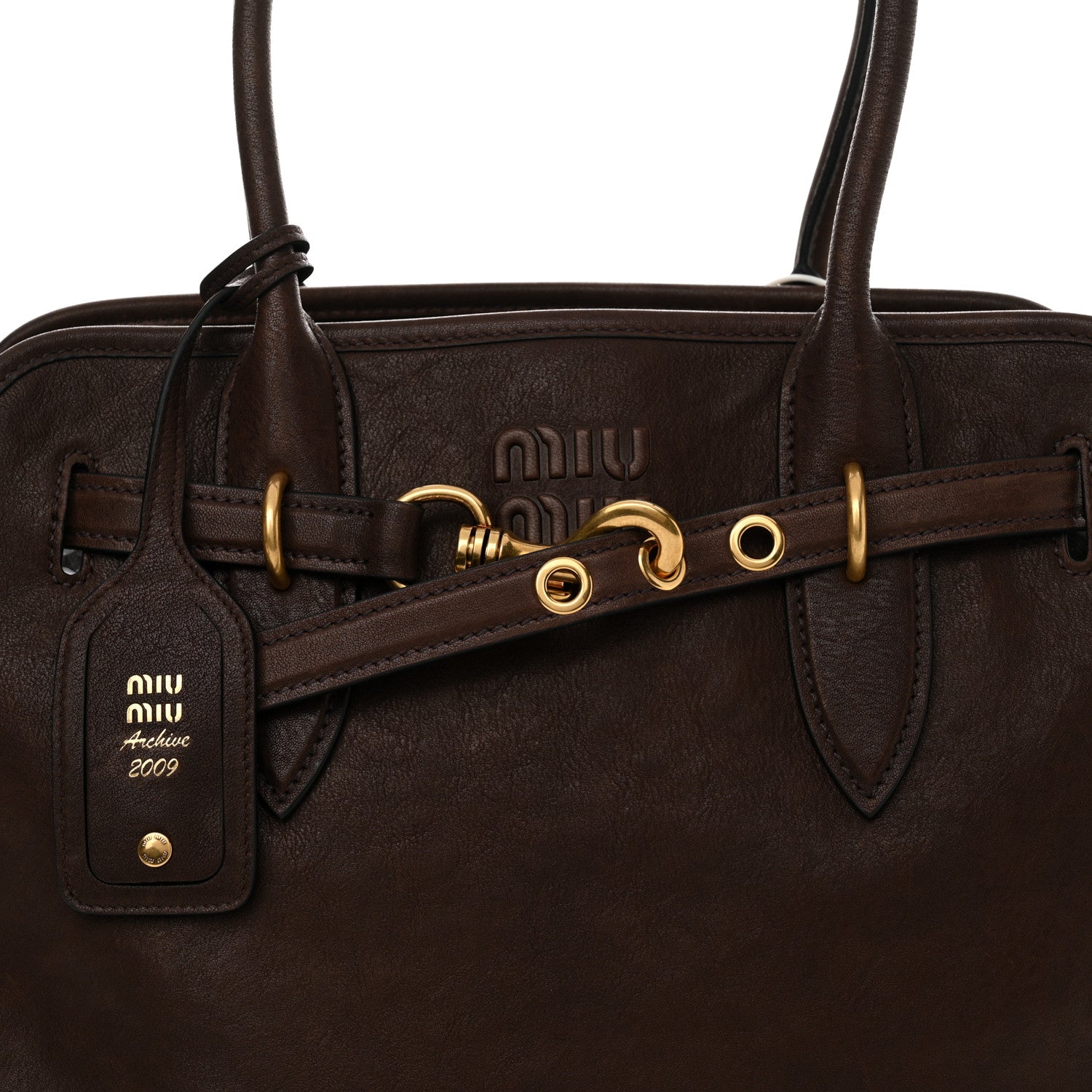 Miu Miu Nappa Medium Aventure Bag Radica 7 of 12