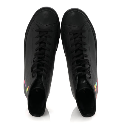 Louis Vuitton Calfskin LV Tattoo Sneaker Boots 8 Black 2 of 9