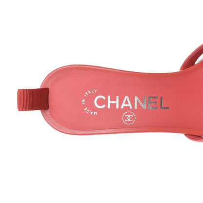 Chanel Lambskin PVC Mule 35 Transparent Red 6 of 7