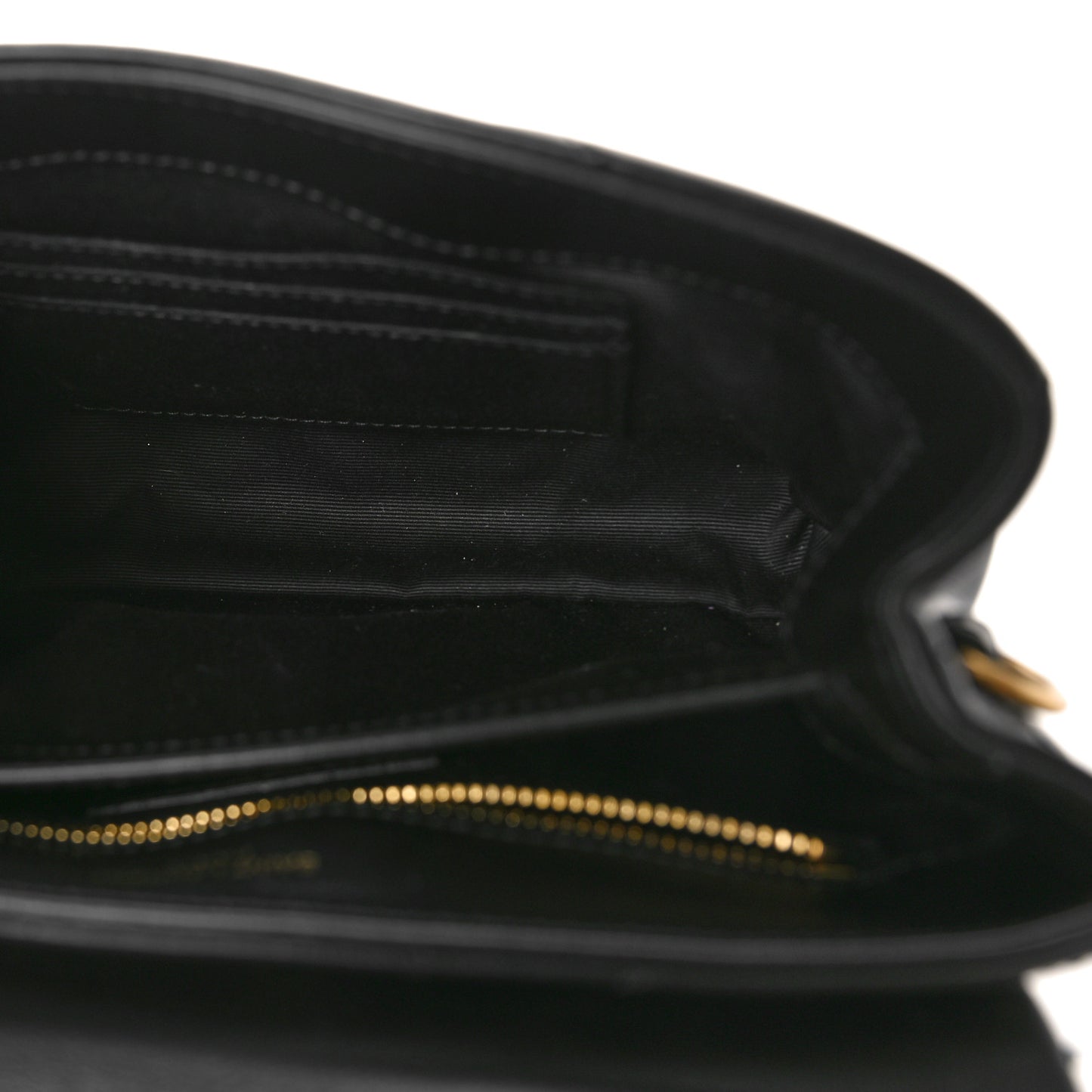 Calfskin Y Quilted Monogram Toy Loulou Crossbody Bag Black