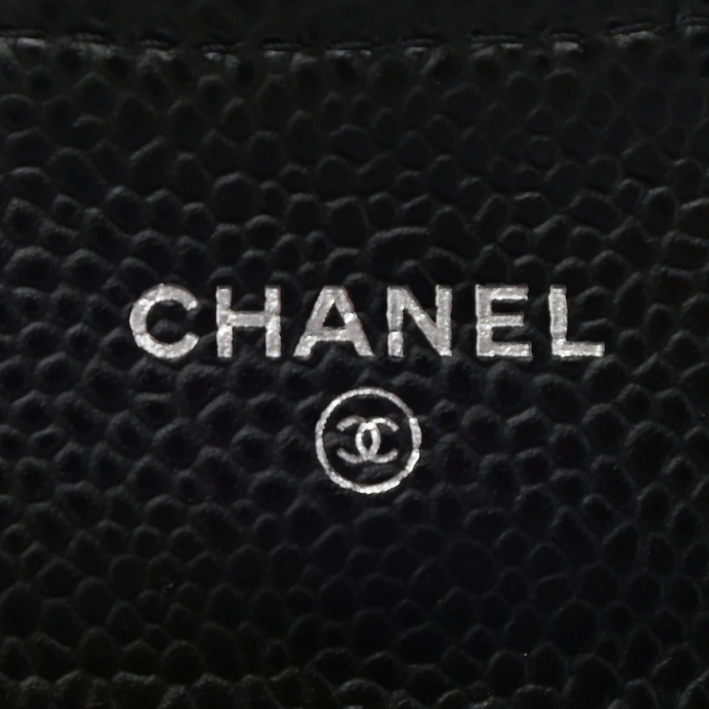 Caviar Quilted Flap Card Holder Black