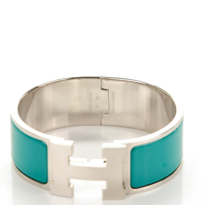 Hermes Enamel Wide Clic Clac H Bracelet PM Emerald 3 of 4