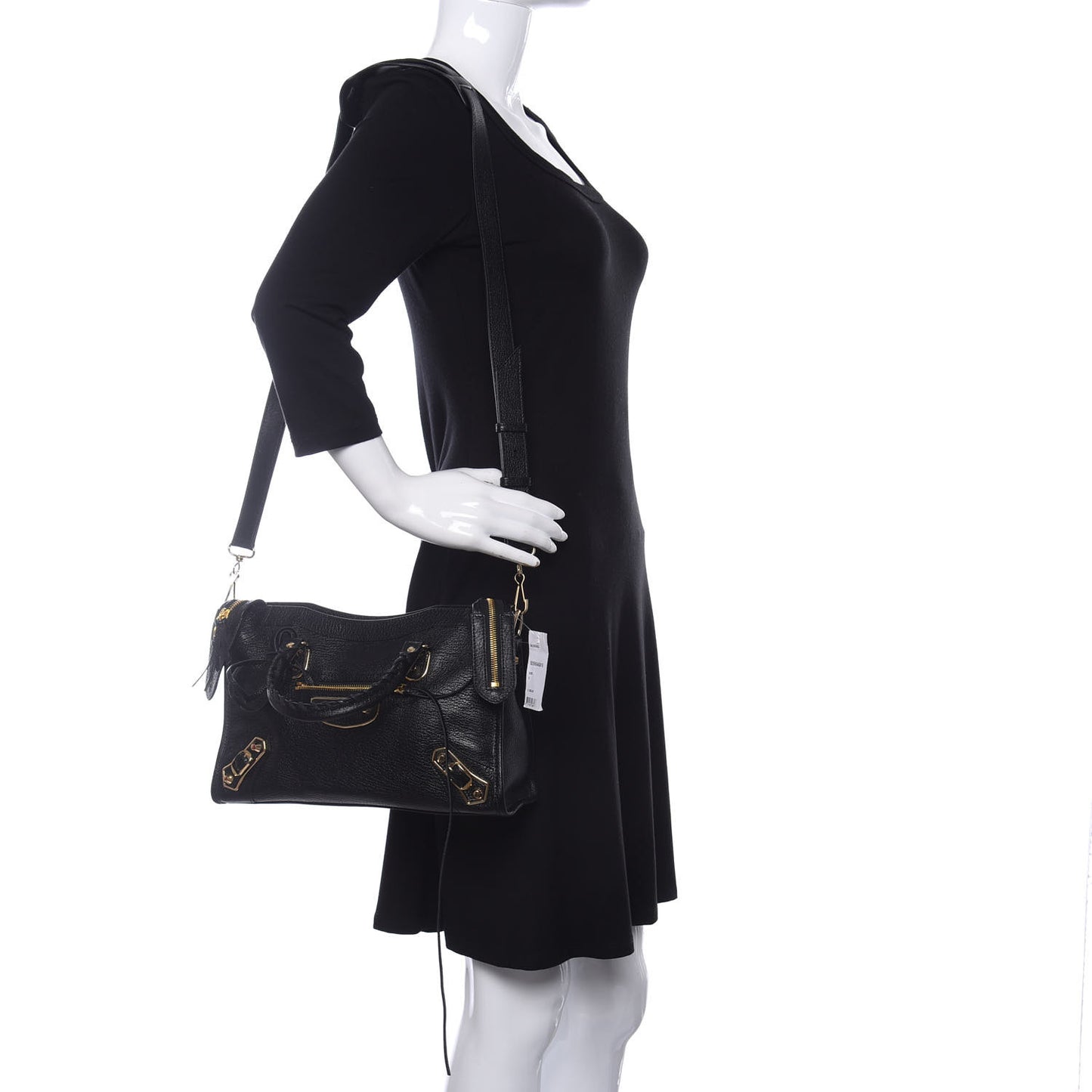Chevre Gold Metallic Edge Hardware City Black