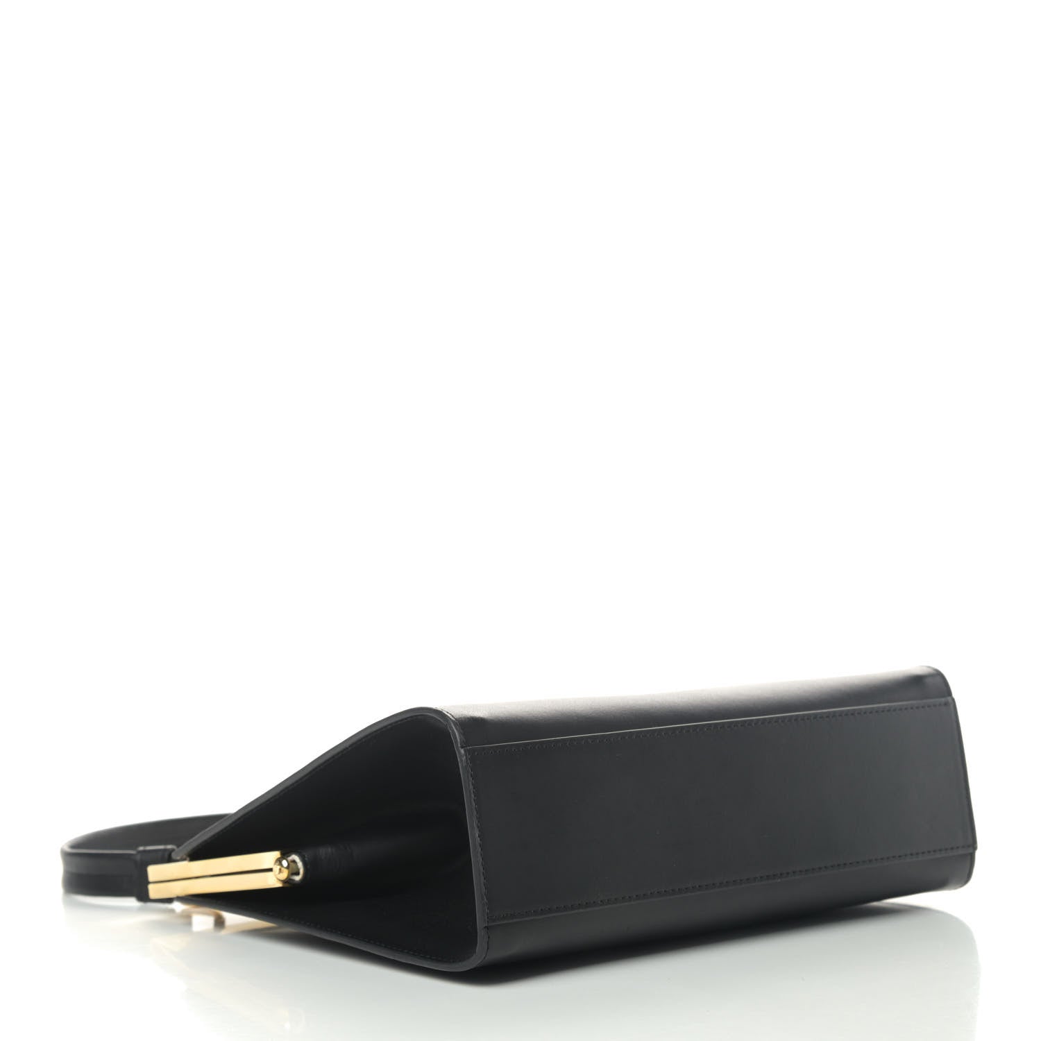 Mansur Gavriel Vegetable Tanned Calfskin Elegant Top Handle Bag Black 3 of 5