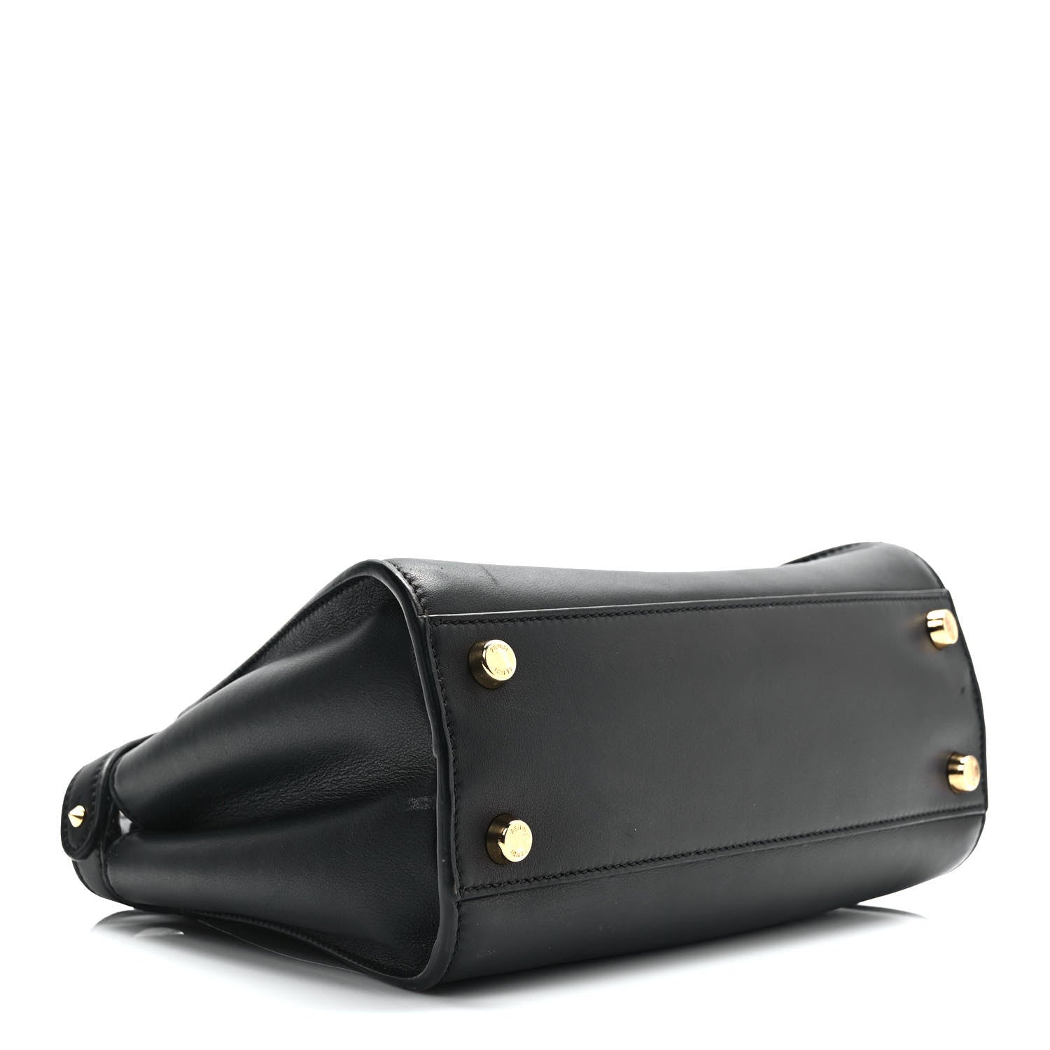 Fendi Vitello Tahiti Burro Medium Peekaboo Iconic Essentially Satchel Black Corda 4 of 9