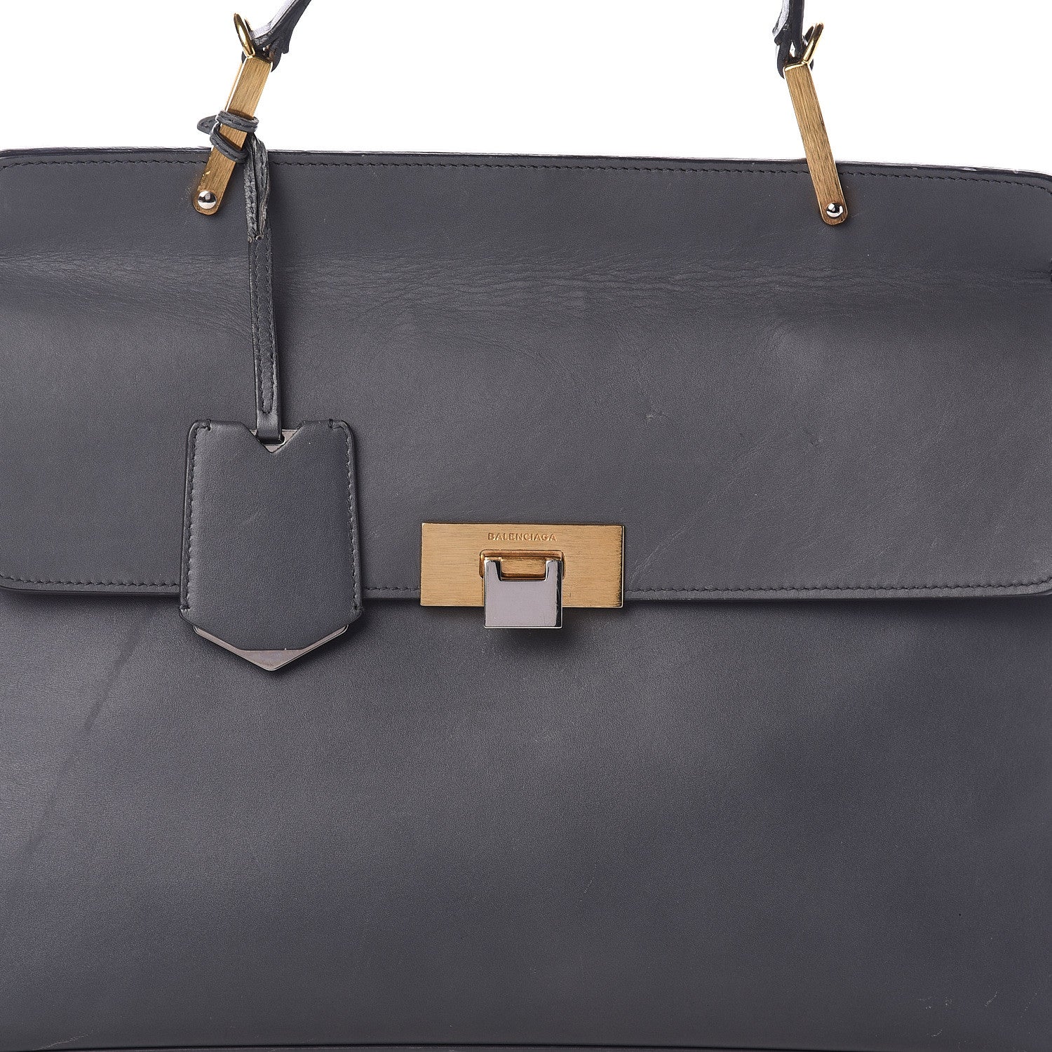 Balenciaga Veau Le Dix M Cartable Shoulder Bag Gris Ardoise 6 of 8