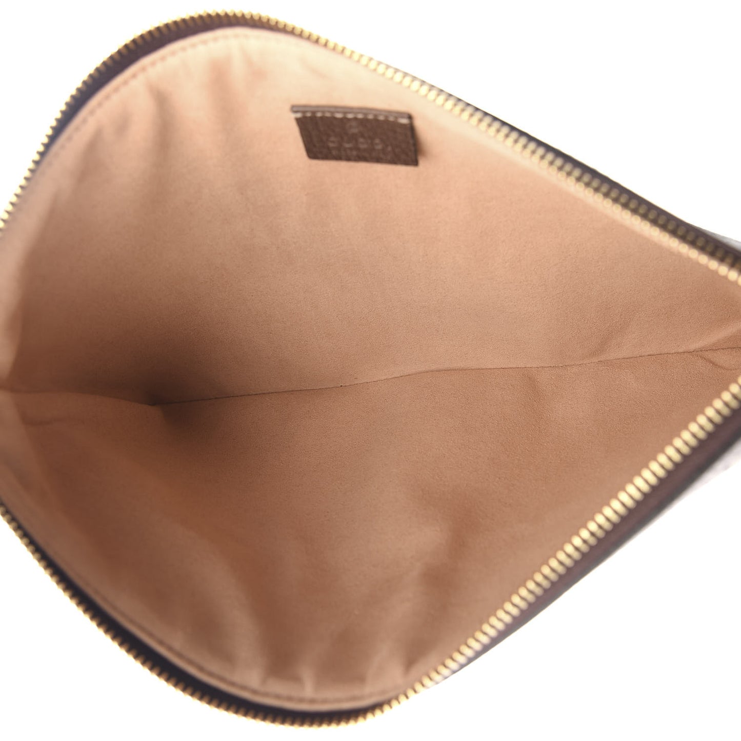 GG Supreme Monogram Large Ophidia Pouch Clutch Brown