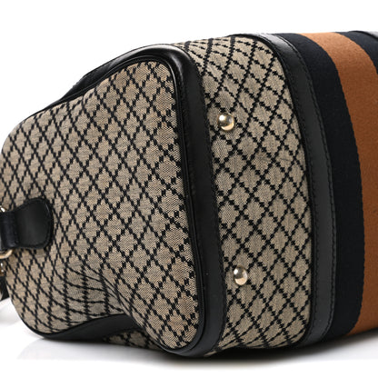 Gucci Diamante Vintage Web Medium Boston Black 8 of 9