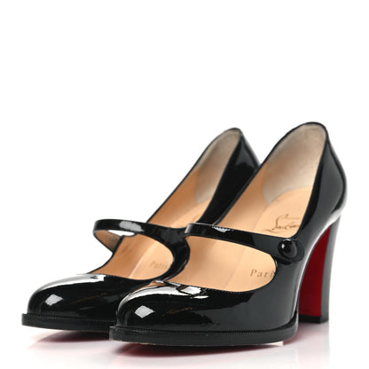 Christian Louboutin Patent Top Street 85 Mary Jane Pumps 37 Black 3 of 8