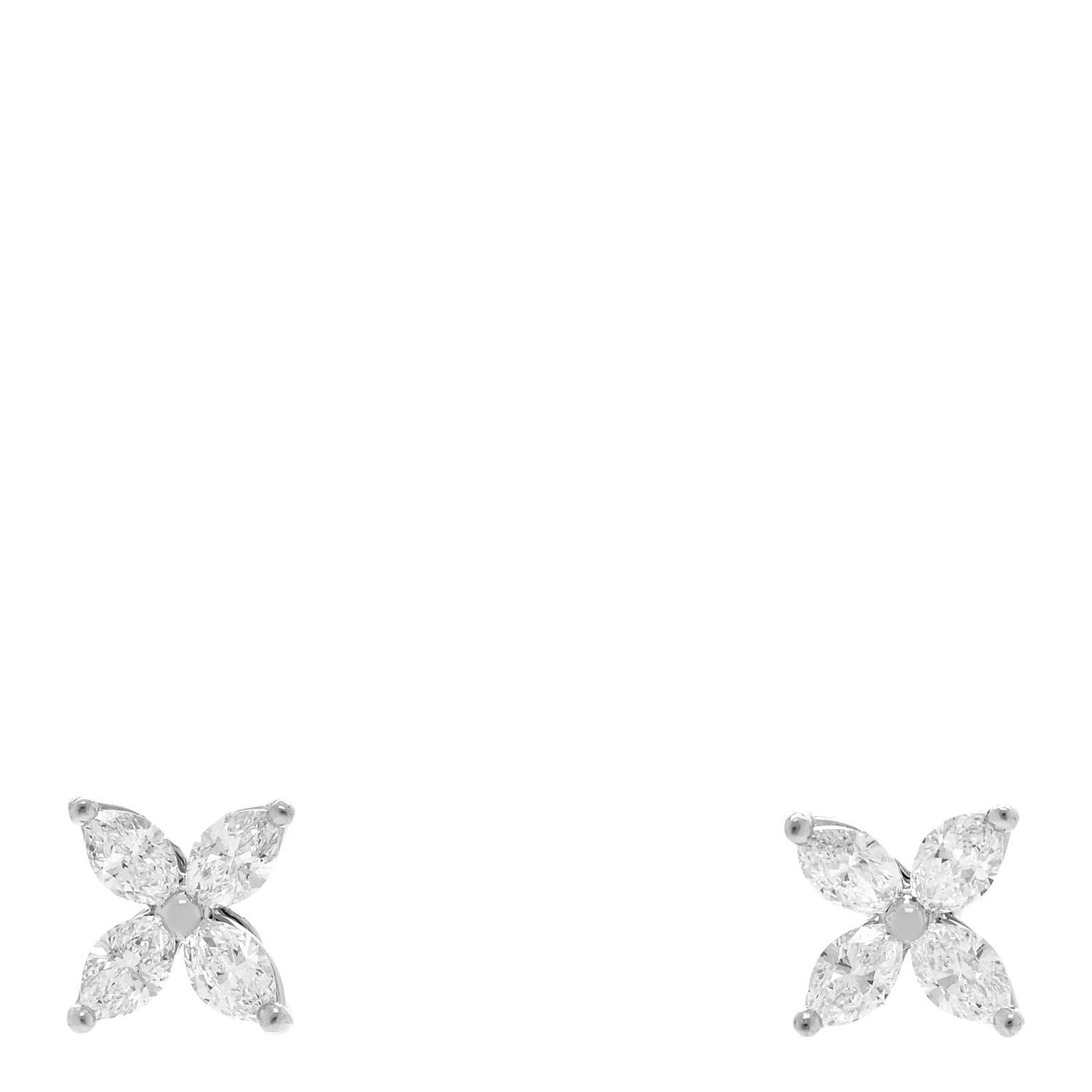 Platinum Diamond .64ct Small Victoria Earrings