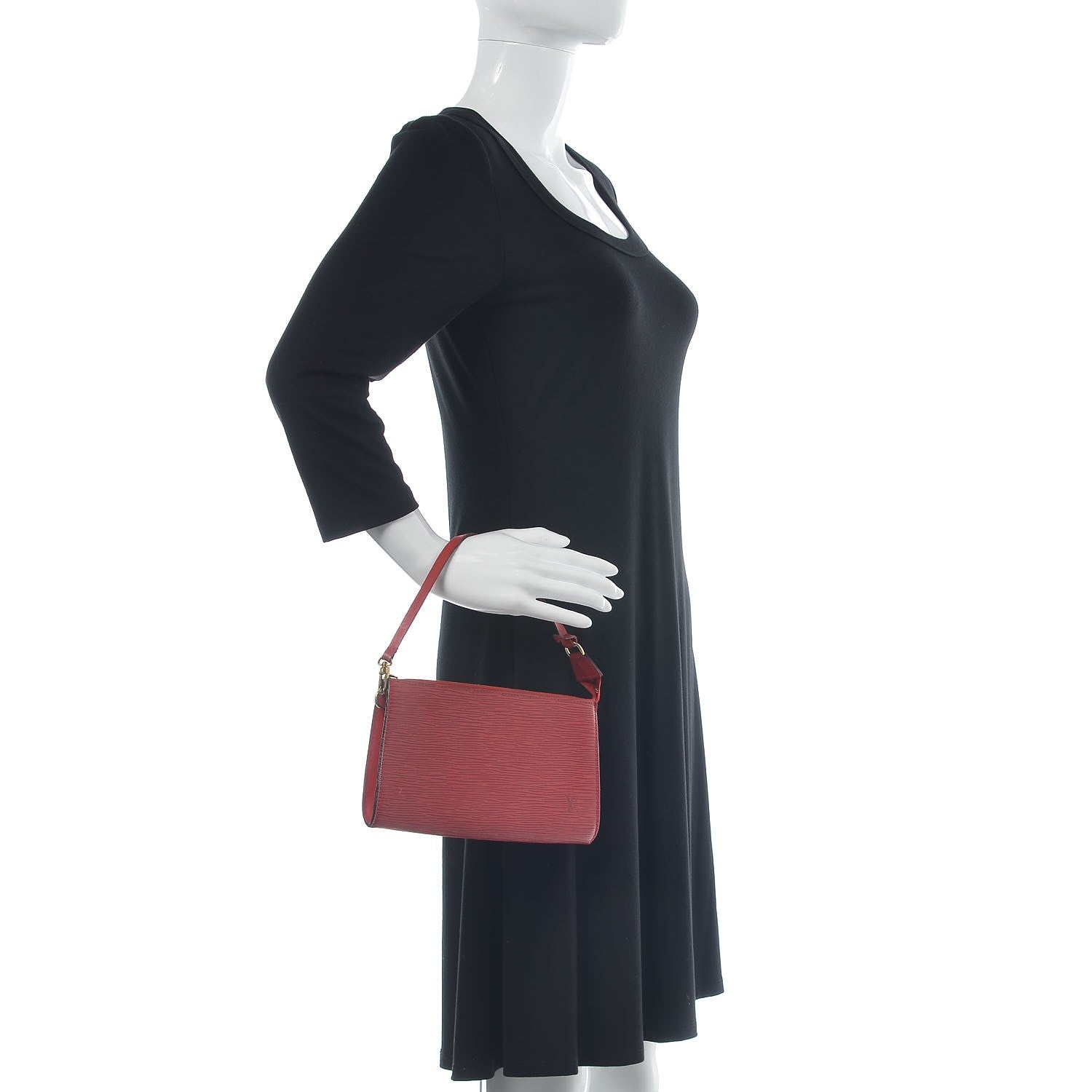 Louis Vuitton Epi Pochette Accessories 24 Castillan Red 2 of 8