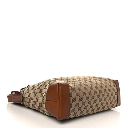 Gucci Monogram Large Flat Messenger Bag Brown 4 of 8