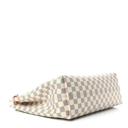 Louis Vuitton Damier Azur Graceful MM Rose Ballerine 4 of 10