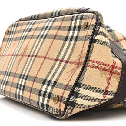 Burberry Haymarket Check Buckle Satchel Chocolate 9 of 9