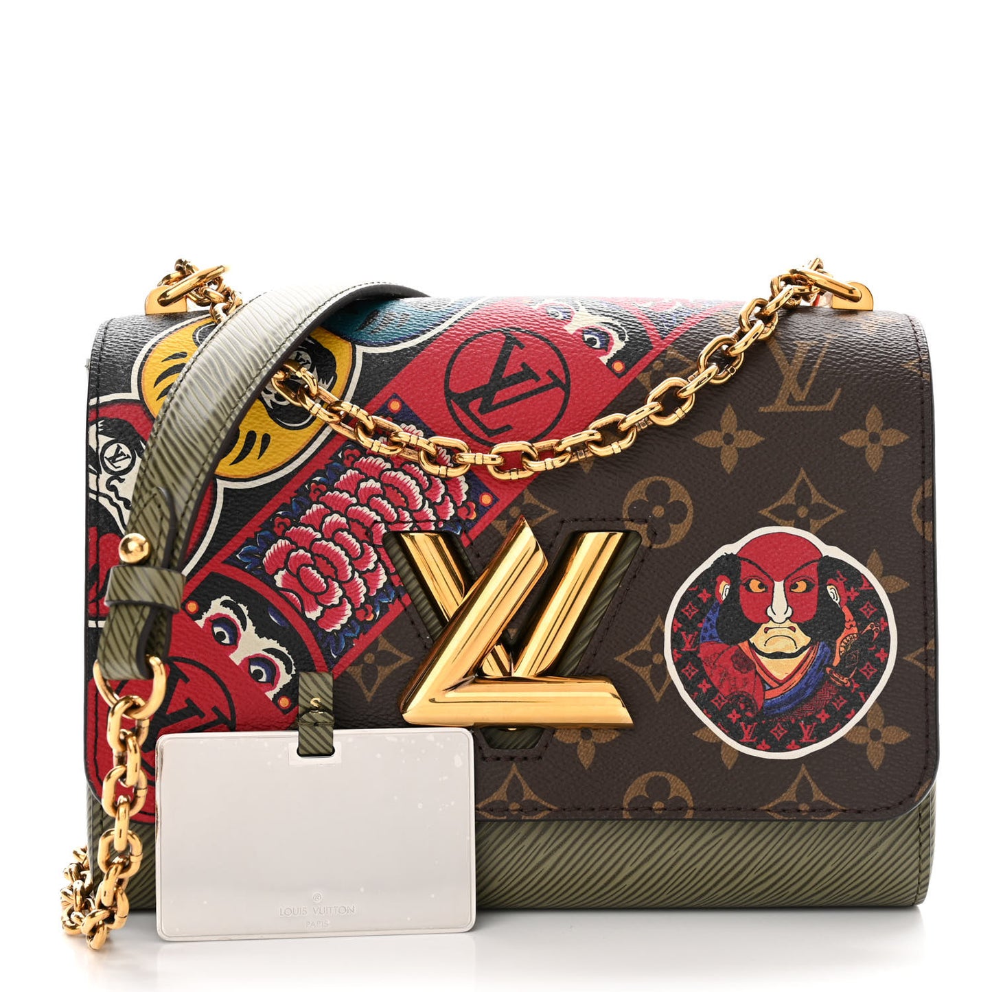 Epi Monogram Kabuki Twist Shoulder Bag MM Green