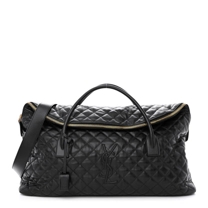 Saint Laurent Calfskin Quilted ES Giant Travel Bag Black 1 of 10
