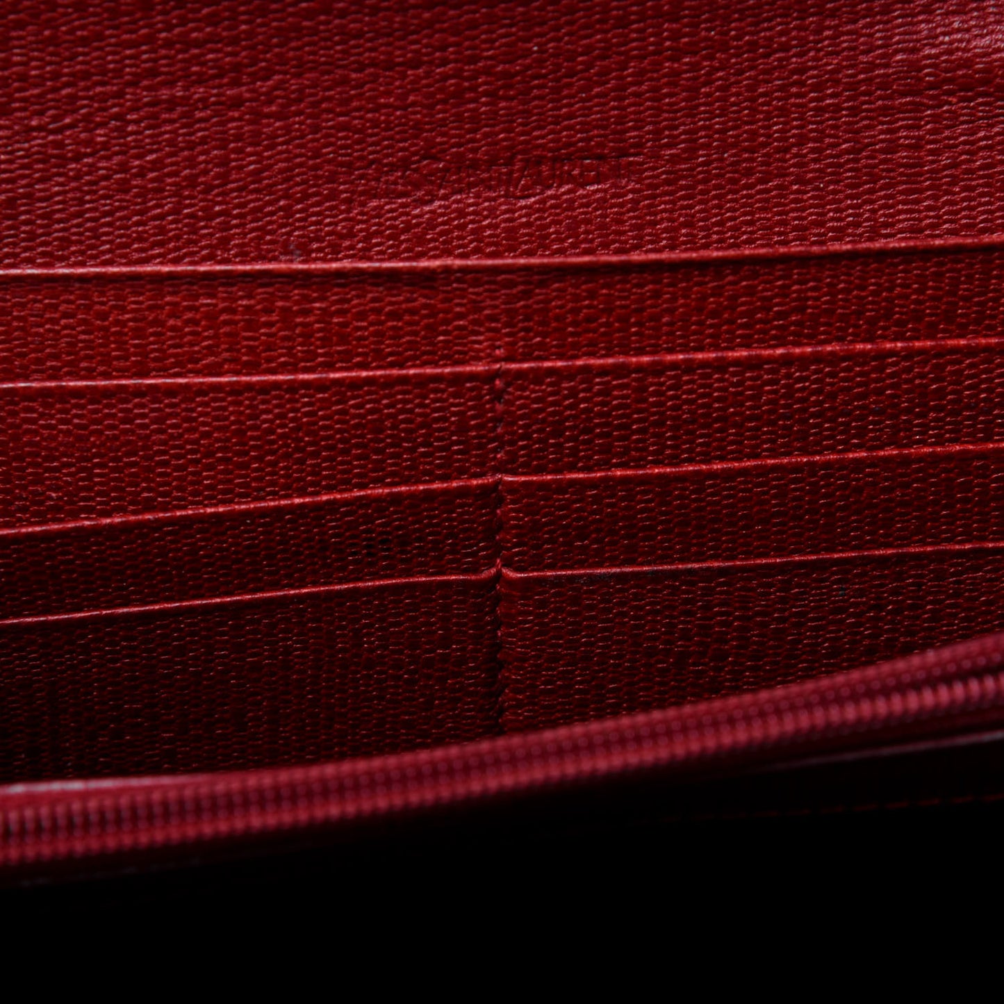 Textured Calfskin Classic Y Ligne Clutch Red