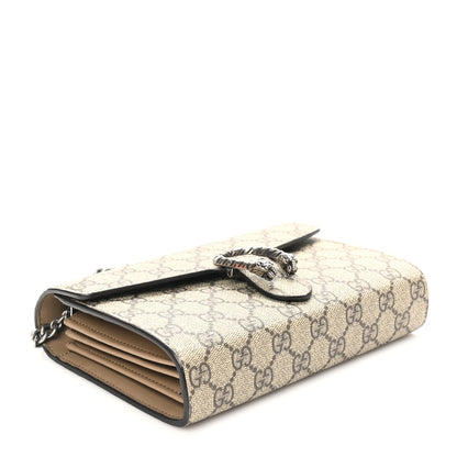 Gucci GG Supreme Monogram Mini Dionysus Chain Wallet Beige Taupe 4 of 12