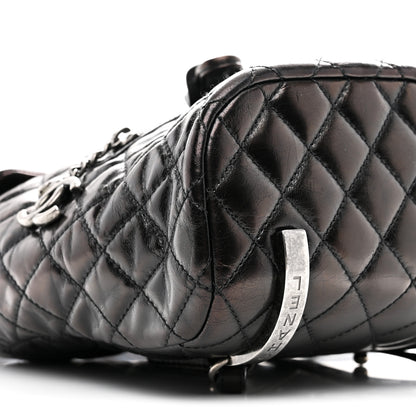 Chanel Glazed Calfskin Quilted Small Salzburg Mountain Backpack Black 9 of 10