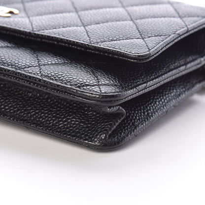 Chanel Caviar Quilted Wallet On Chain WOC Black 11 of 14