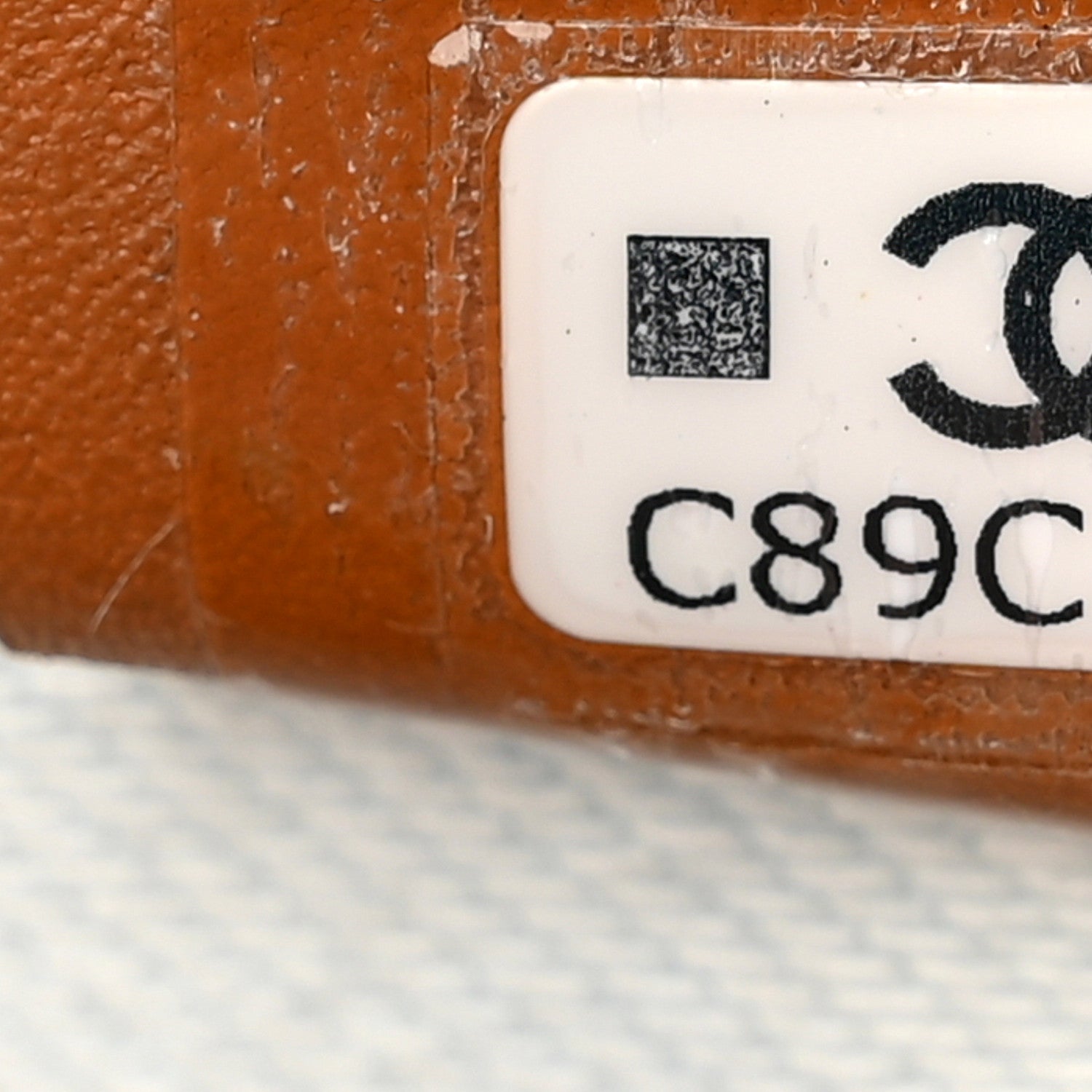 Chanel Washed Denim Calfskin Quilted Top Handle Slim Vanity Case With Chain Blue Brown Blue Brown 7 of 11