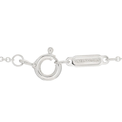 Tiffany Sterling Silver Diamond Envelope Pendant Necklace 3 of 4