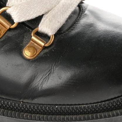 Gucci Calfskin Sylvie Web Lace Up Combat Boots 41.5 Black 14 of 14