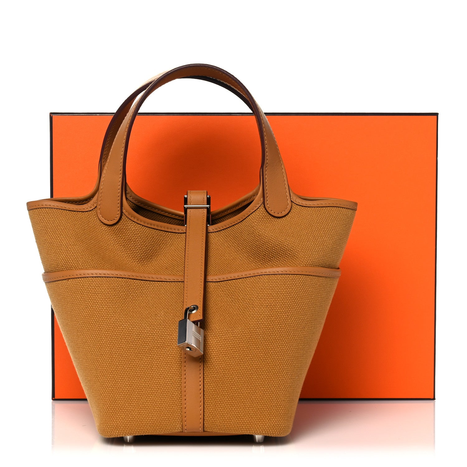 Hermes Toile Goeland Swift Cargo Picotin Lock 18 Sesame 10 of 10