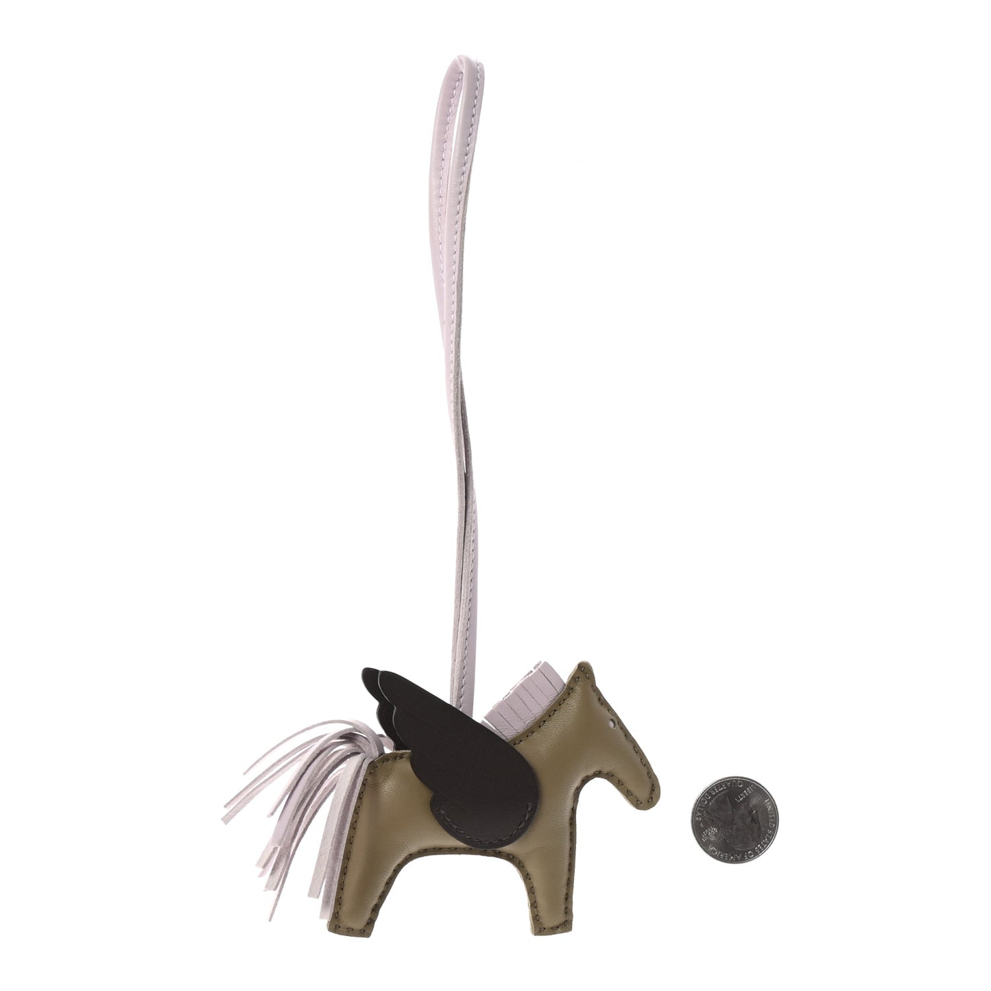Milo Lambskin Grigri Rodeo Pegase Horse Bag Charm PM Beige Marfa Mauve Pale Moka