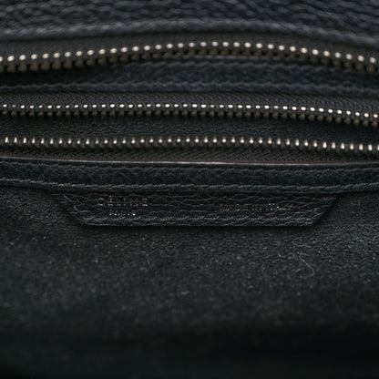 Celine Drummed Calfskin Micro Luggage Black 6 of 12