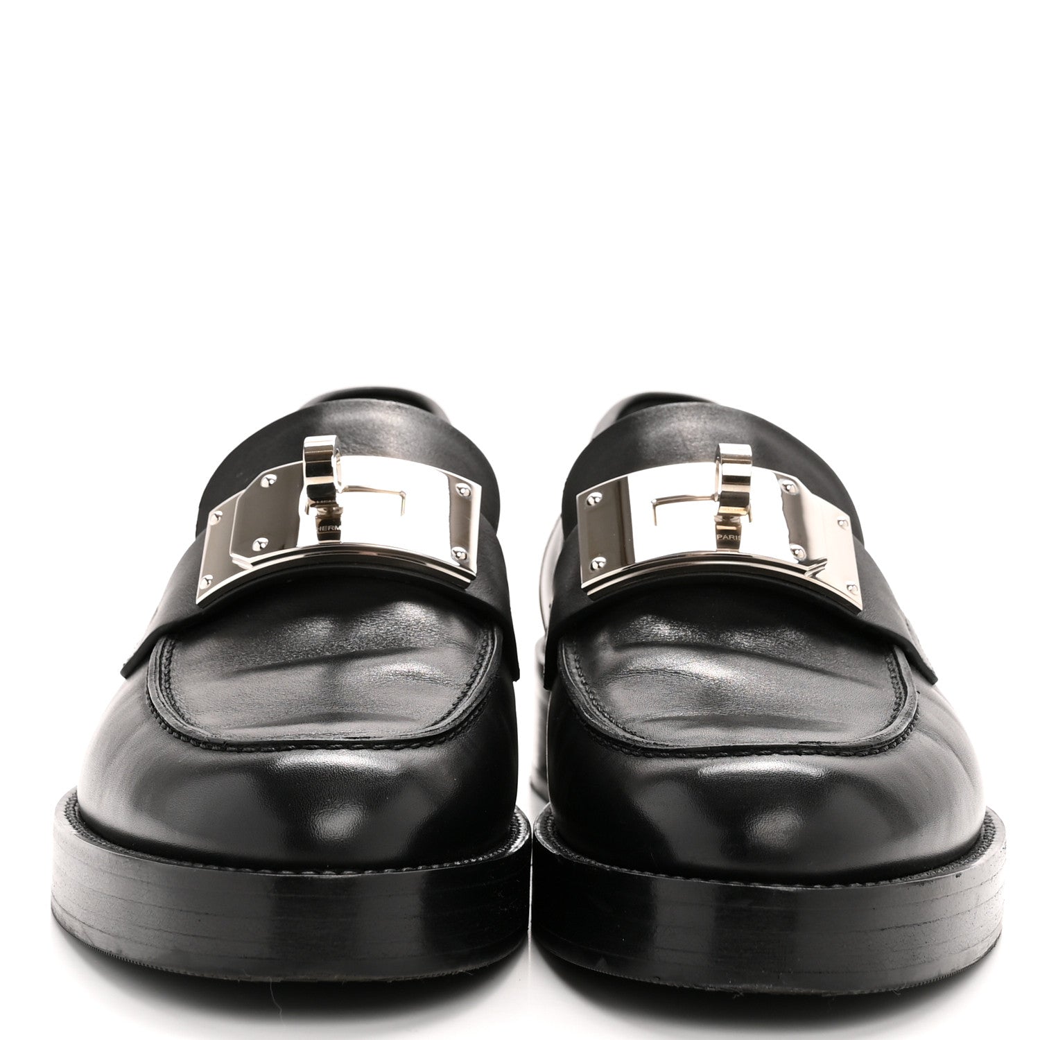 Hermes Calfskin Womens Hot Loafer 38 Black 39.5 Black 3 of 11