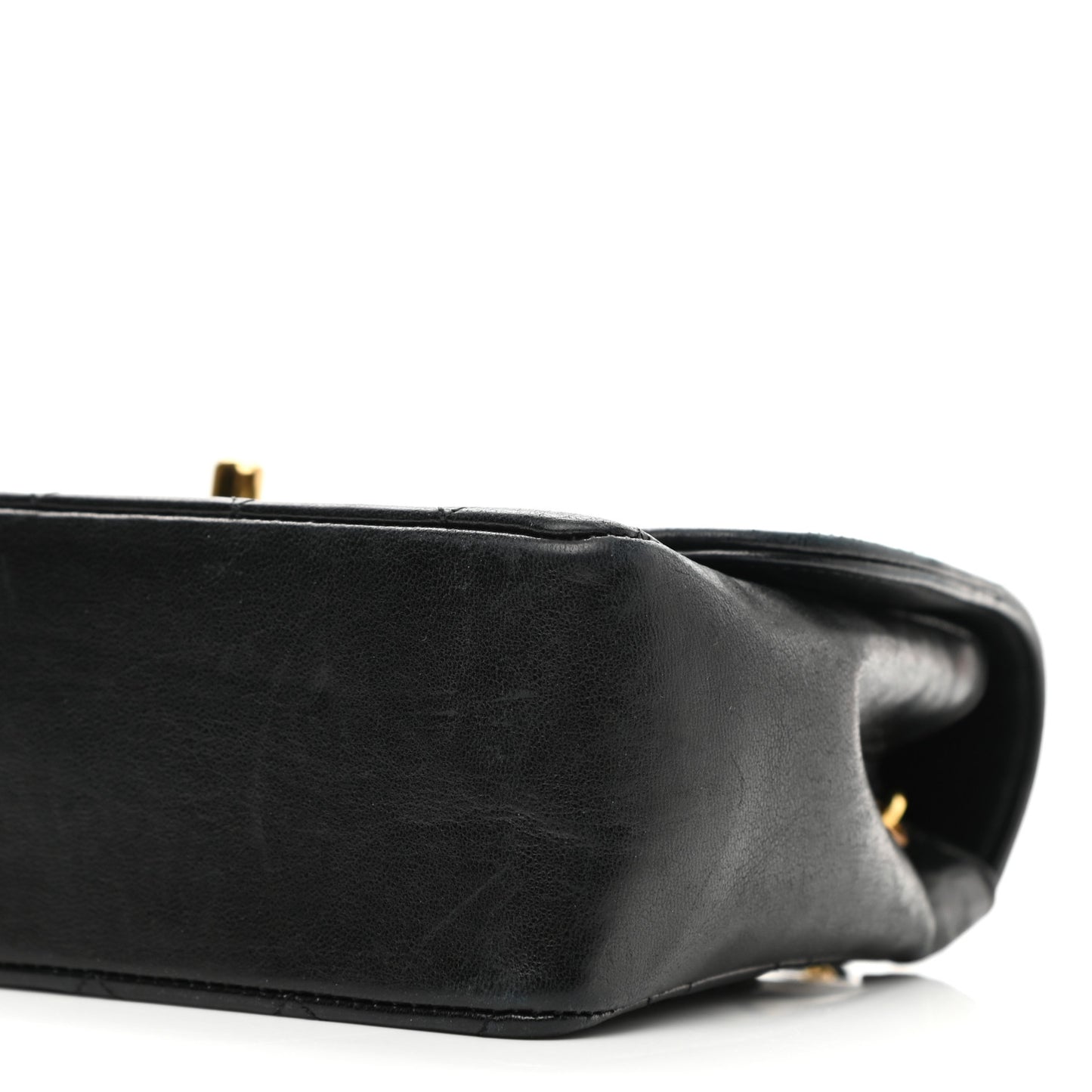 Lambskin Quilted Medium Single Flap Black
