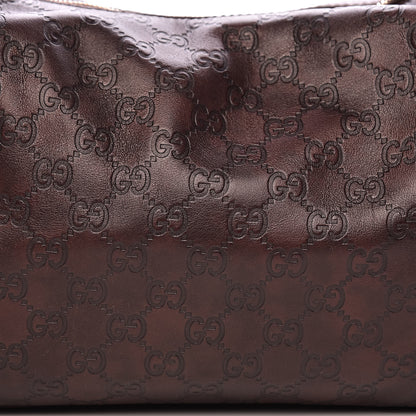 Gucci Guccissima Medium Horsebit Chain Hobo Dark Brown 13 of 13