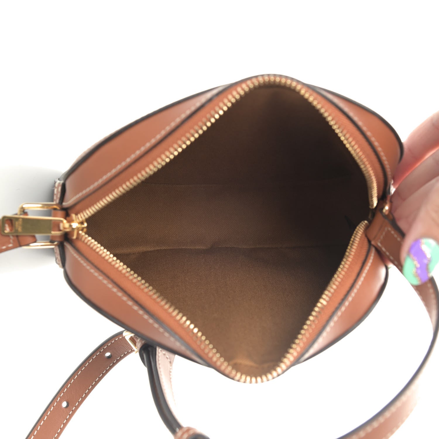 Celine Triomphe Canvas Small Camera Bag Tan 4 of 4