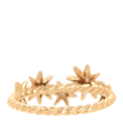 David Yurman 18K Yellow Gold Diamond Starburst Cluster Band Ring 55 7.25 3 of 3
