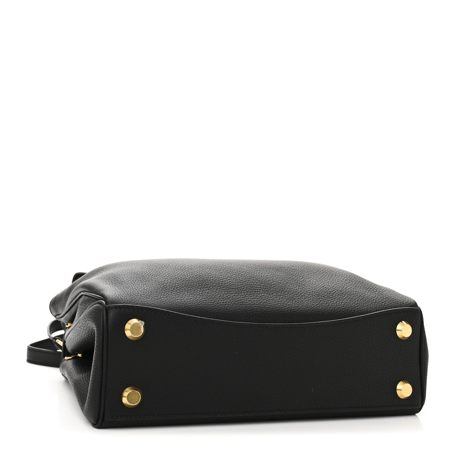 Grained Calfskin Small Rodeo Top Handle Handbag Black