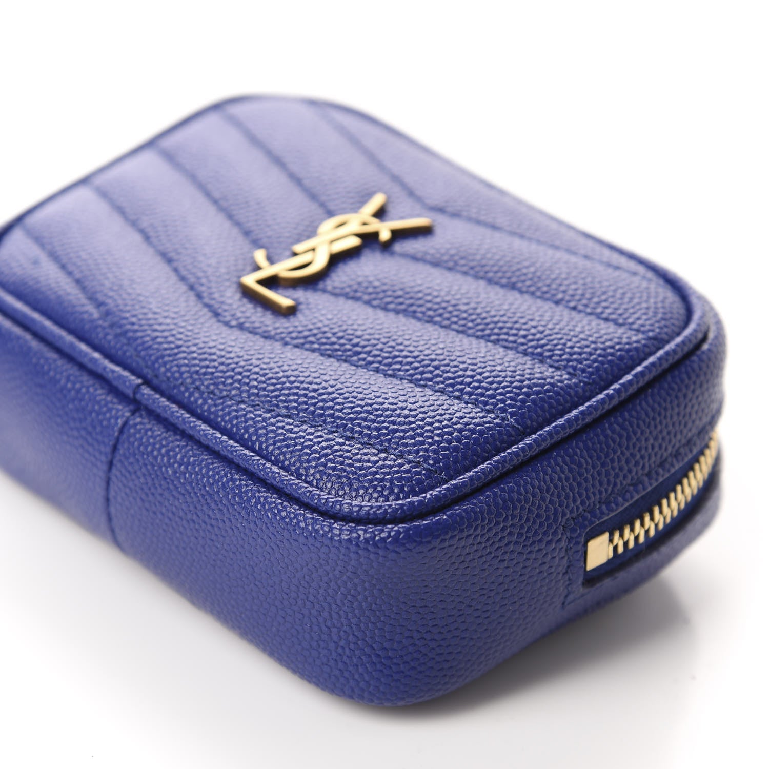 Saint Laurent Grain De Poudre Matelasse Monogram Baby Lou Camera Bag Sapphire Blue 7 of 11