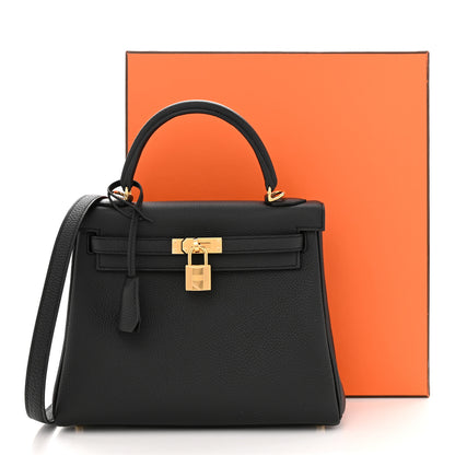 Hermes Togo Kelly Retourne 25 Black 11 of 11