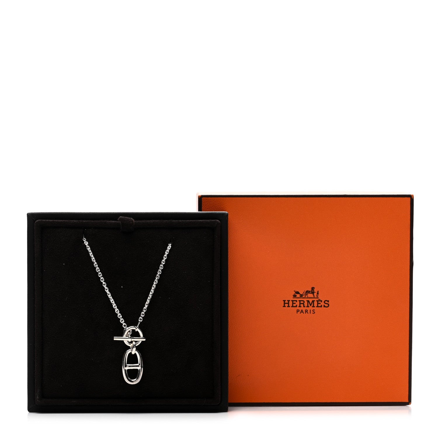 Hermes Sterling Silver Amulette Chaine d'Ancre Necklace 5 of 5