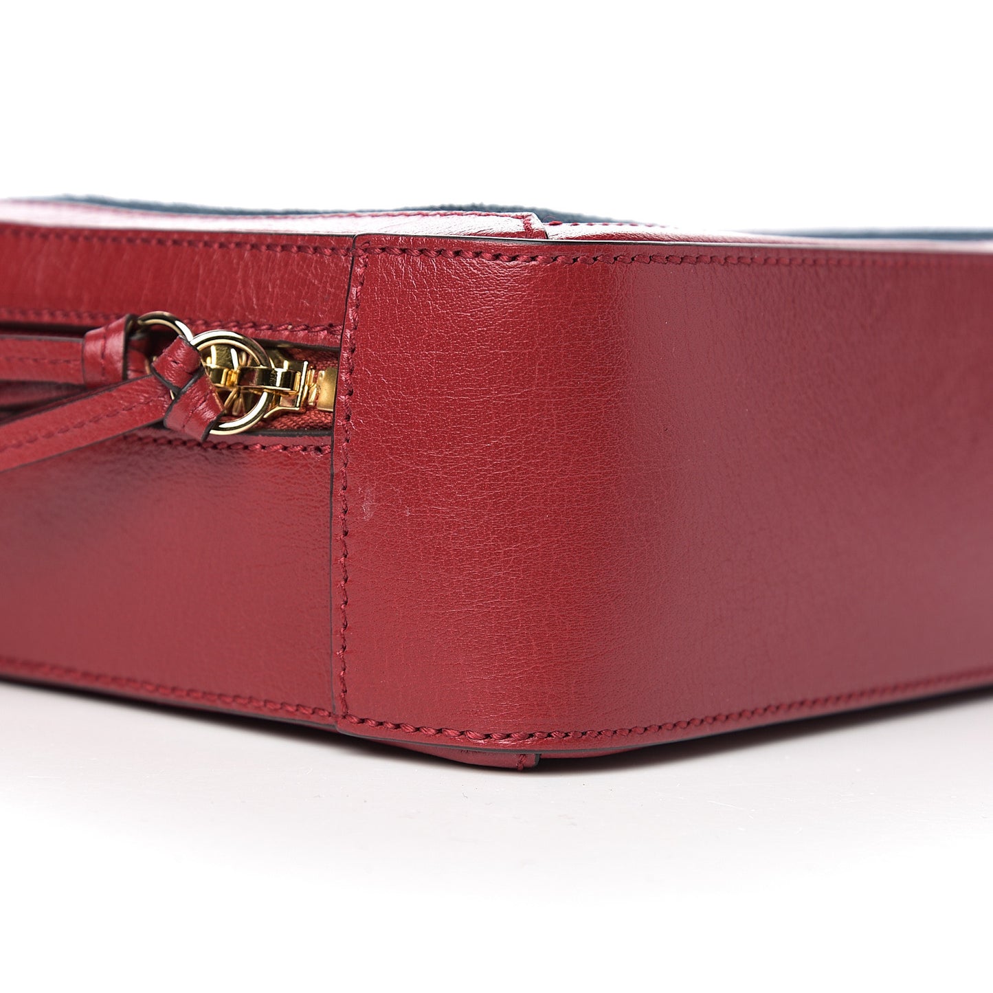 Suede Calfskin Web Small Ophidia Top Handle Shoulder Bag New Blue Romantic Cherry
