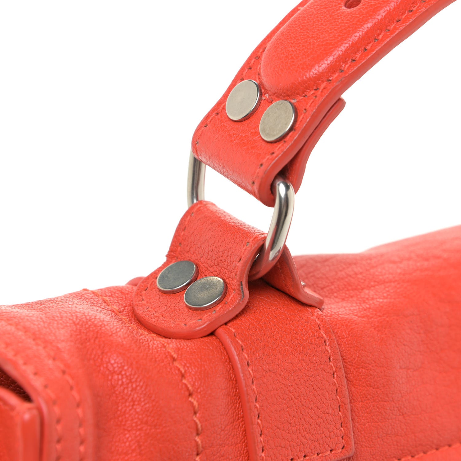 Proenza Schouler Lambskin Tiny PS1 Satchel Fire Red 11 of 15
