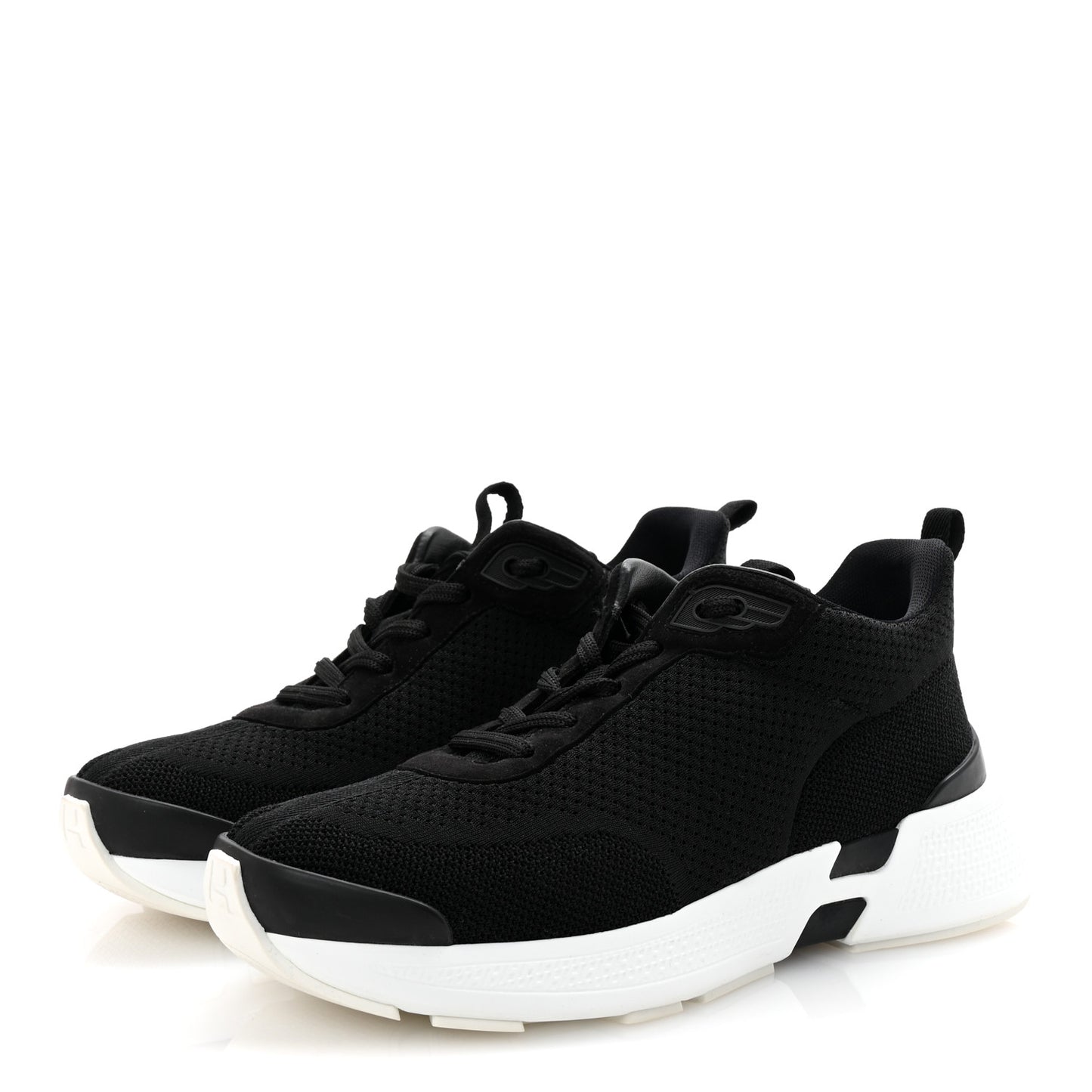 Technical Knit Suede Heros Sneakers 38 Black