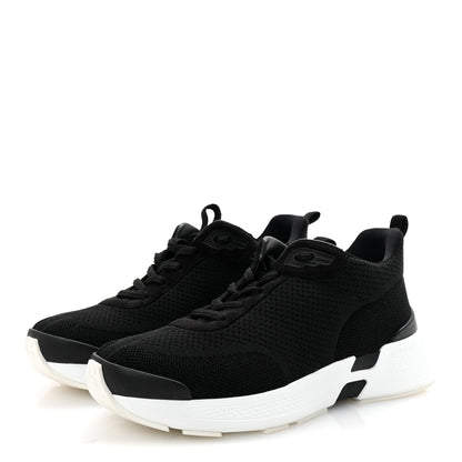 Hermes Technical Knit Suede Heros Sneakers 38 Black 4 of 9