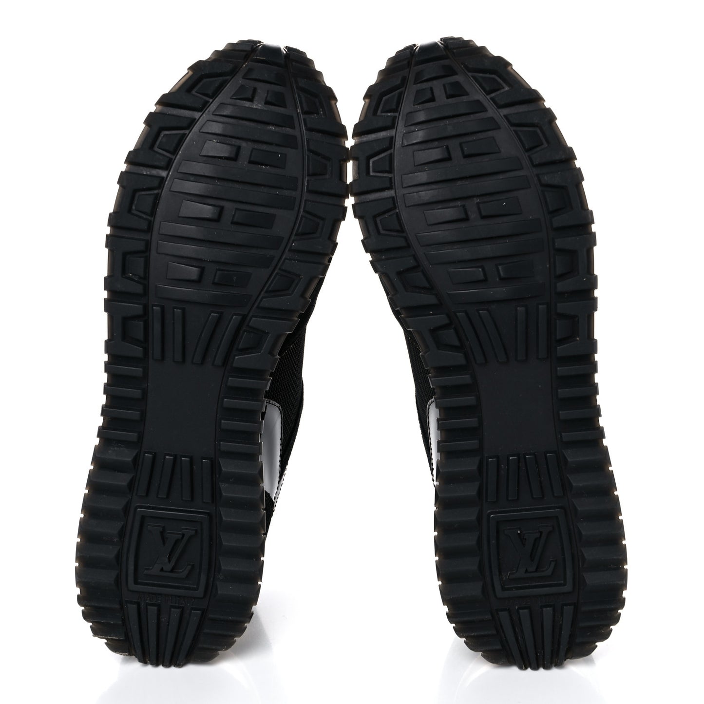 Suede Monogram Run Away Sneakers 38 Black