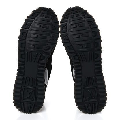 Louis Vuitton Suede Monogram Run Away Sneakers 38 Black 5 of 8