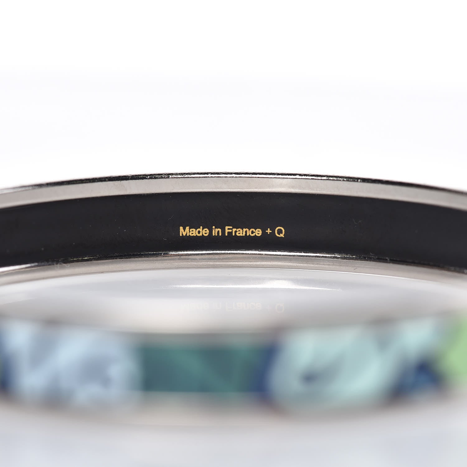 Hermes Enamel Printed Narrow Coup De Fouet Bracelet 70 5 of 5
