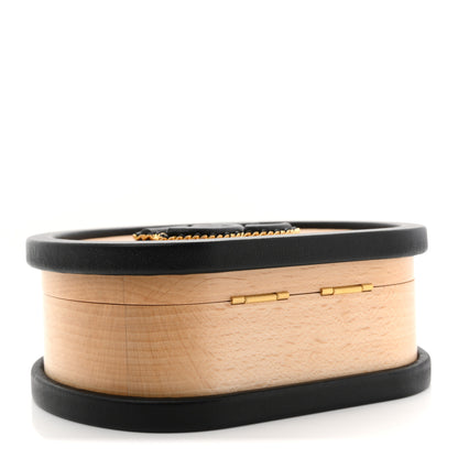 Chanel Beech Wood Lambskin Round CC Vanity Case Black 4 of 12