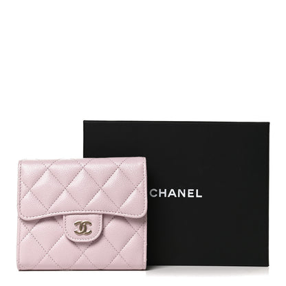 Chanel Caviar Quilted Compact Flap Wallet Light Pink 10 of 10